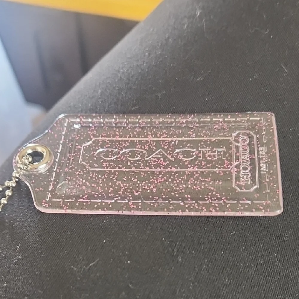 Coach Pink Glitter Phone Charm